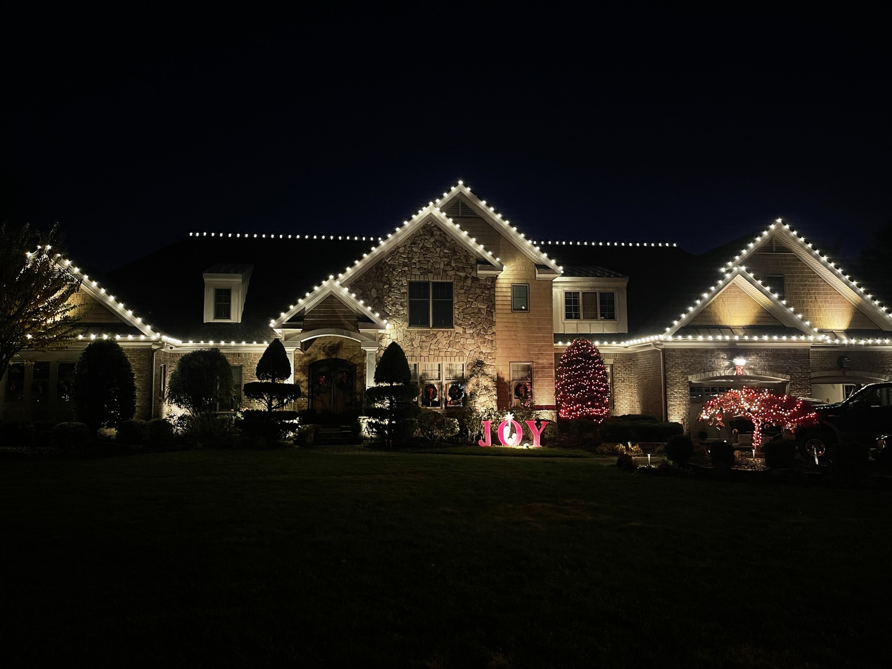 Tree and driveway glow
